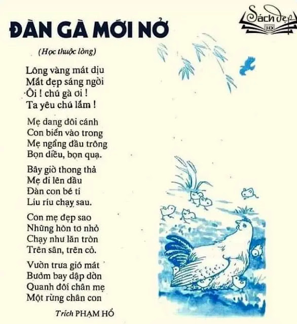 Bài thơ Đàn gà mới nở