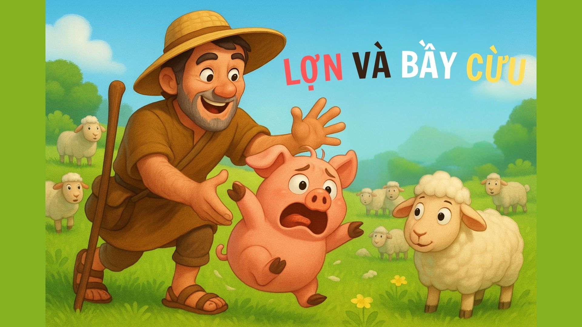 Truyện tranh ngụ ngôn – BẦY CỪU VÀ CON LỢN