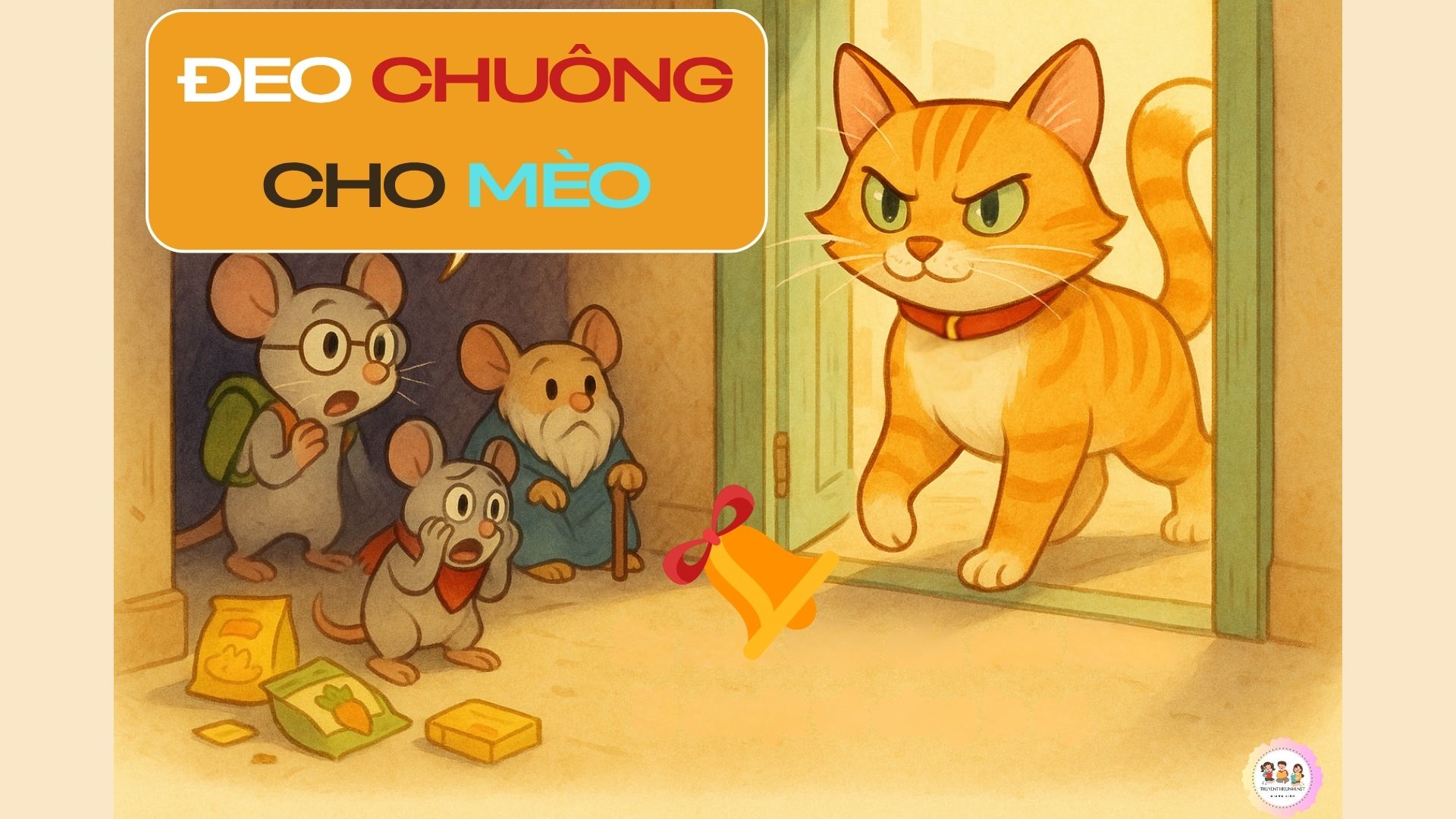 Truyện tranh ngụ ngôn ĐEO CHUÔNG CHO MÈO