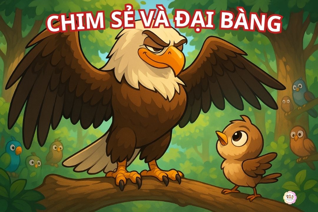 Truyện tranh ngụ ngôn CHIM SẺ VÀ ĐẠI BÀNG