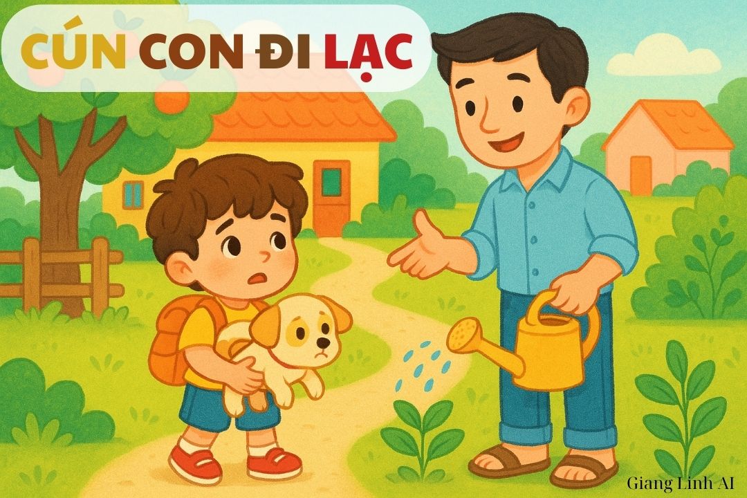 Truyện tranh Cún con đi lạc