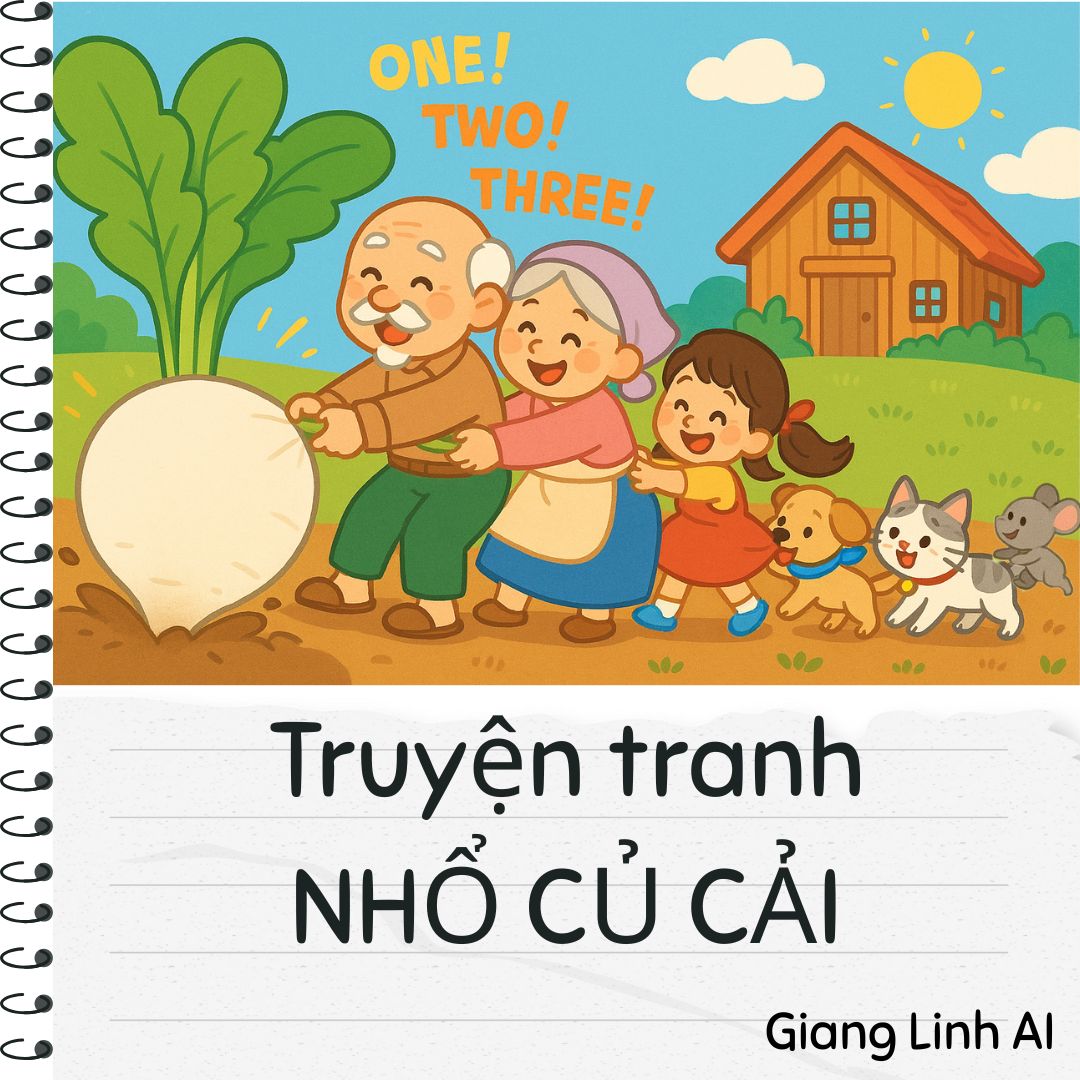 Truyện tranh cho bé 2 tuổi NHỔ CỦ CẢI