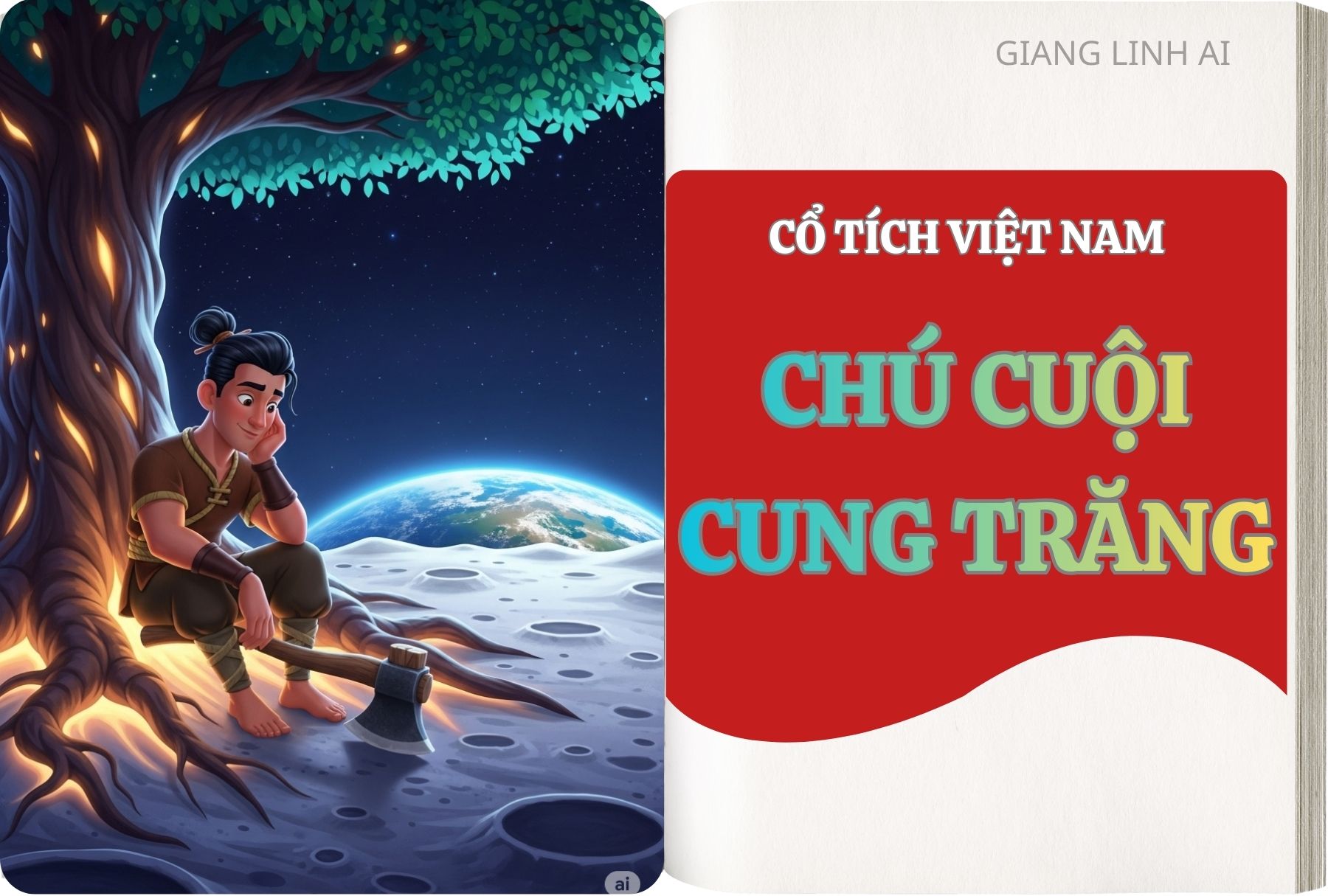 Truyện tranh cổ tích Sự tích Chú Cuội Cung Trăng